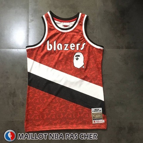 Maillot Portland Trail Blazers Bape No 93 Retro Rouge